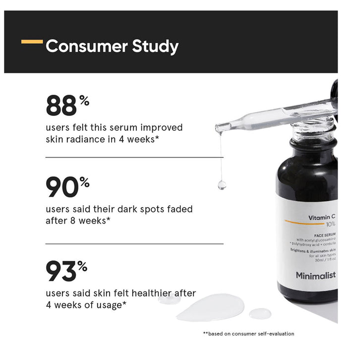 Minimalist 10% Vitamin C Face Serum | Brightens Skin