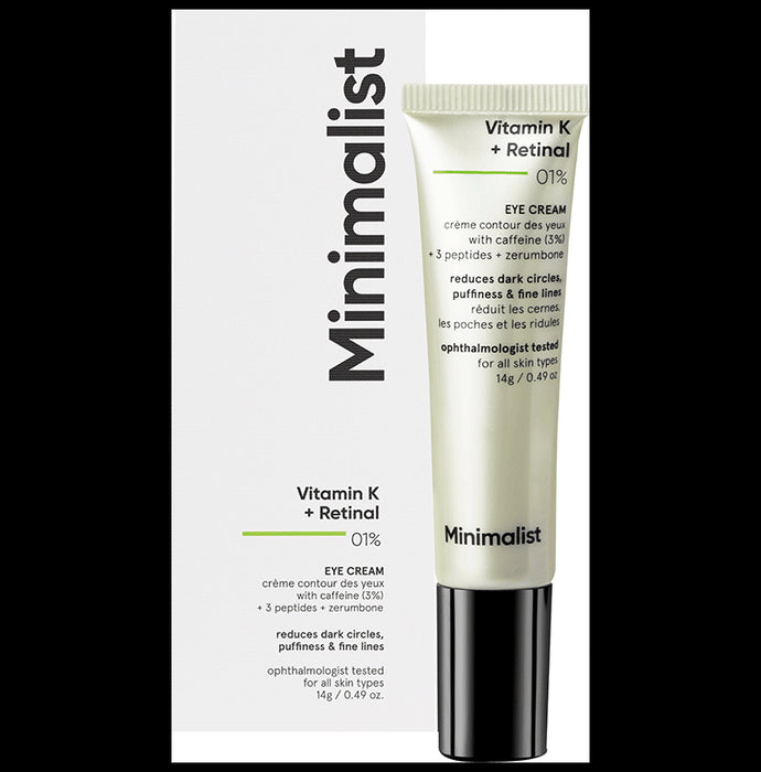 Minimalist Vitamin K + Retinal 01% Eye Cream - Classic Derma