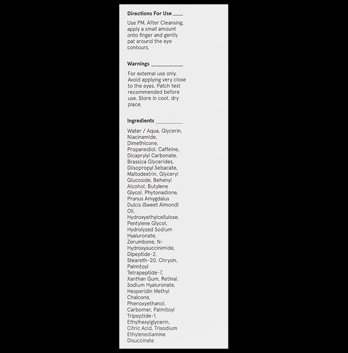 Minimalist Vitamin K + Retinal 01% Eye Cream