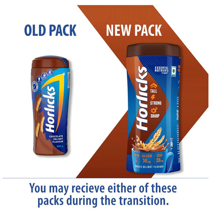 Horlicks Nutrition Drink with Vitamin C, D & Zinc | For Bones & Metabolism | Flavour Chocolate Delight