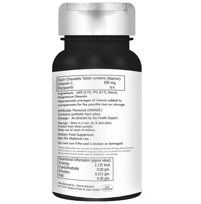 Mint Veda Orange Sugar Free Vitamin C Chewable Tablet