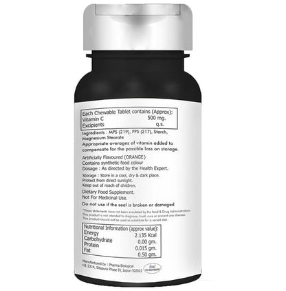 Mint Veda Orange Sugar Free Vitamin C Chewable Tablet