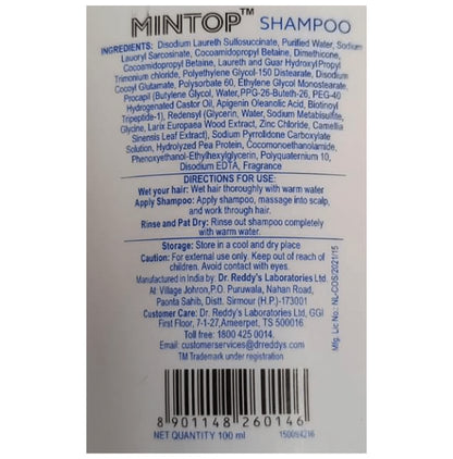 Mintop Shampoo for Hair Fall Control | Sulphate & Paraben Free