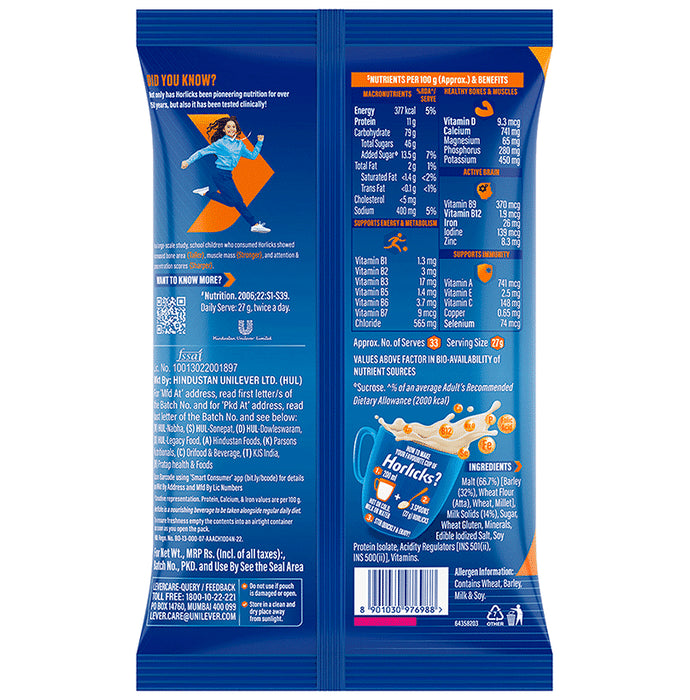 Horlicks Nutrition Drink with Vitamin C, D & Zinc | For Bones & Metabolism | Flavour Classic Malt