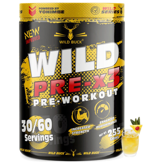 Wild Buck Wild Pre-X3 Pre-Workout Pina Colada - Classic Derma