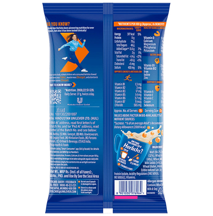 Horlicks Nutrition Drink with Vitamin C, D & Zinc | For Bones & Metabolism | Flavour Classic Malt