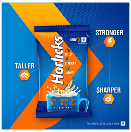 Horlicks Nutrition Drink with Vitamin C, D & Zinc | For Bones & Metabolism | Flavour Classic Malt