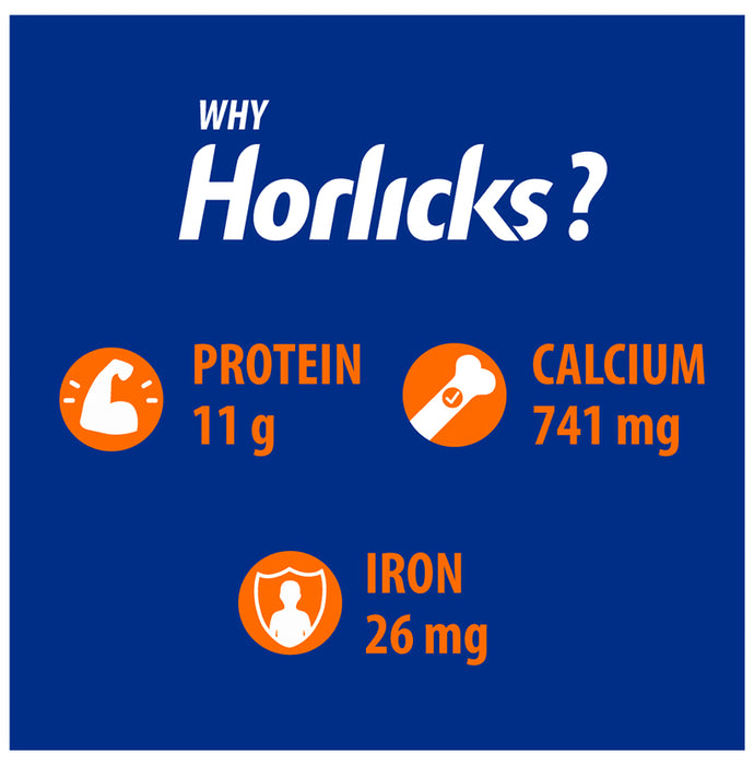 Horlicks Nutrition Drink with Vitamin C, D & Zinc | For Bones & Metabolism | Flavour Powder Classic Malt