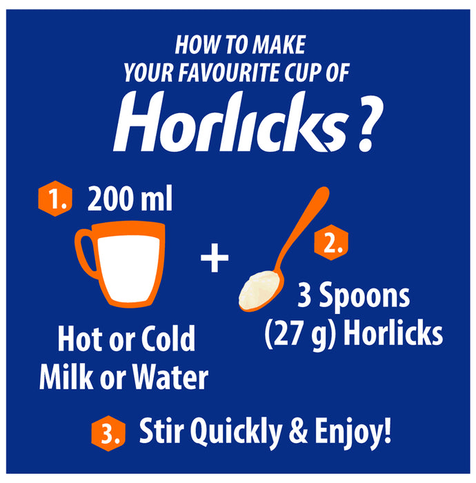 Horlicks Nutrition Drink with Vitamin C, D & Zinc | For Bones & Metabolism | Flavour Powder Classic Malt