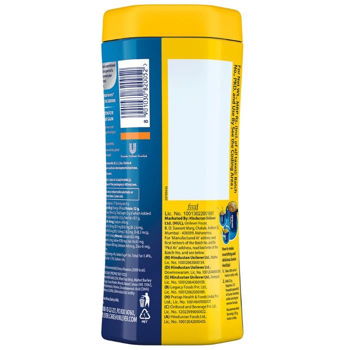 Horlicks Junior Health and Nutrition Drink| For Kids' Active Brain & Height Gain | Flavour Chocolate