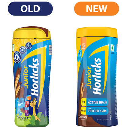 Horlicks Junior Health and Nutrition Drink| For Kids' Active Brain & Height Gain | Flavour Chocolate