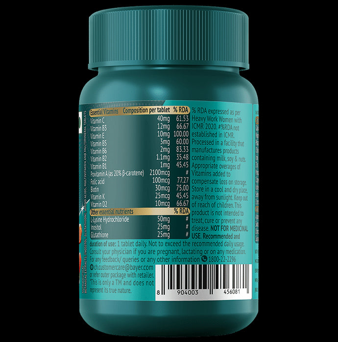 Supradyn Immuno+ Multivitamin with Turmeric & Tulsi | Tablet for Energy & Immunity