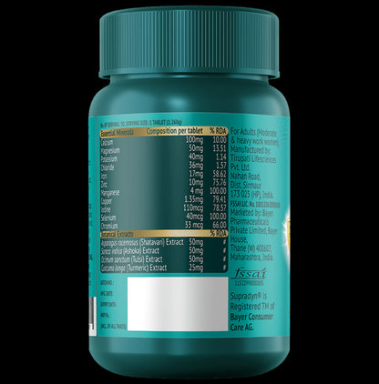 Supradyn Immuno+ Multivitamin with Turmeric & Tulsi | Tablet for Energy & Immunity