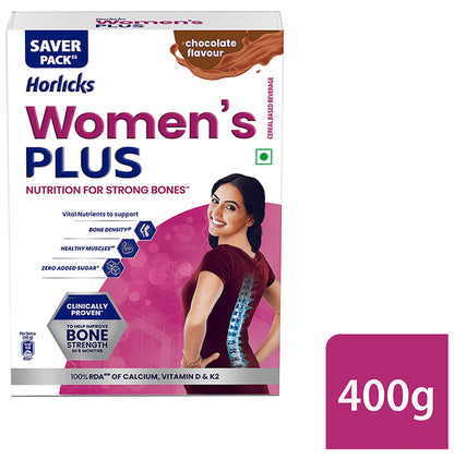 Horlicks Women's Plus with Calcium, Vitamin D & K2 for Strong Bones Chocolate