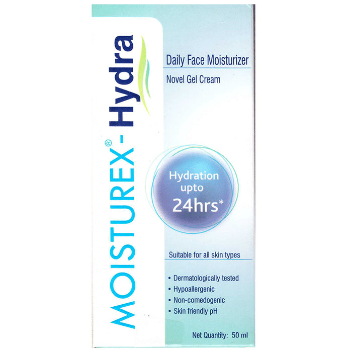 Moisturex Hydra Moisturising Gel Cream | Non-Comedogenic & Hypoallergenic Face Care Product | Hydrates Skin | Derma Care | Skin-friendly pH - Classic Derma