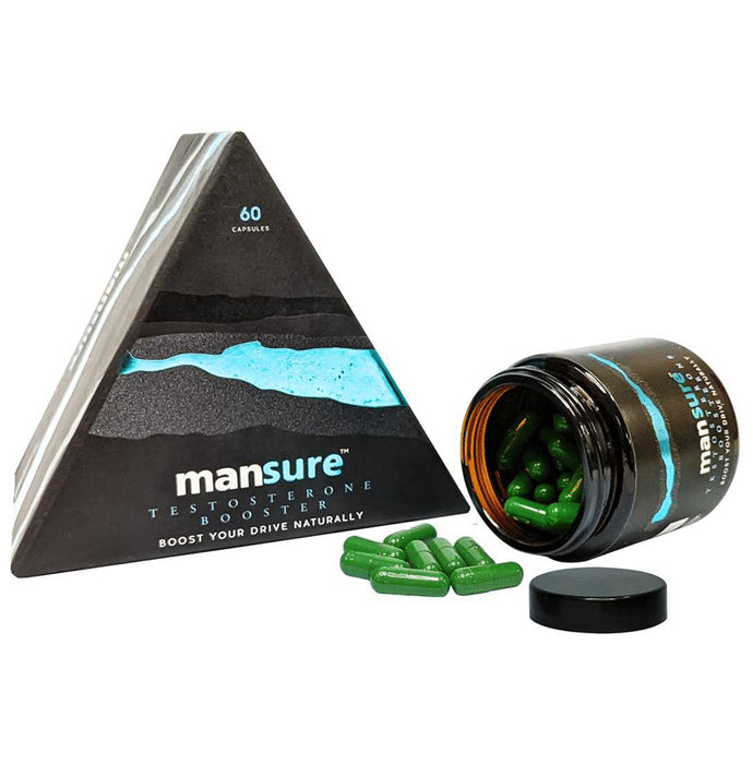 Mansure Testosterone Booster with Gokhru, Safed Musli, Ashwagandha & Kaunj Beej | Capsule - Classic Derma
