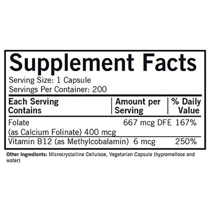 Kirkman Folinic Acid With B-12 Capsule
