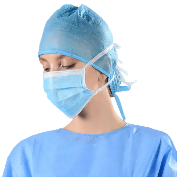 C Cure 3 Ply Tie On Face Mask Blue - Classic Derma