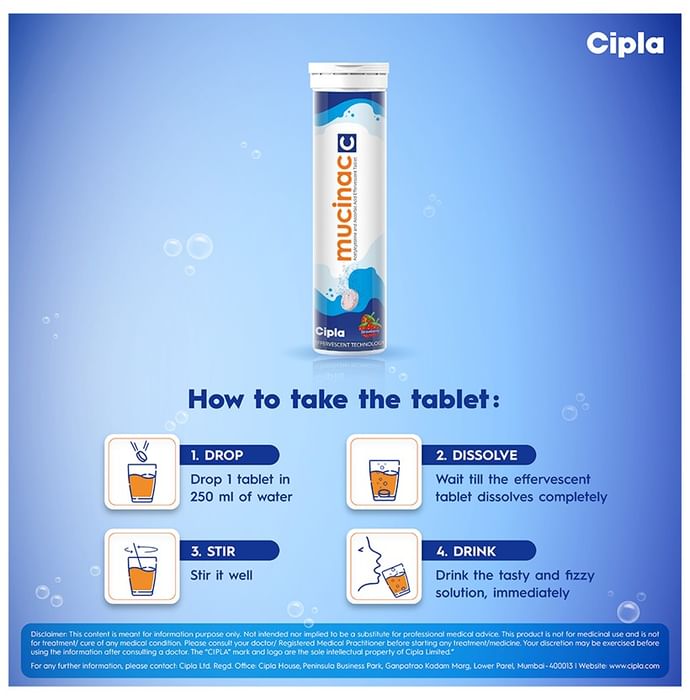 Mucinac C Effervescent Tablet Strawberry