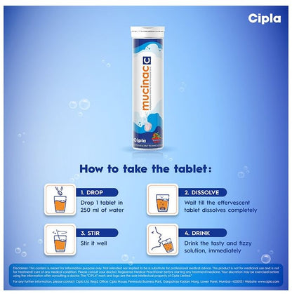 Mucinac C Effervescent Tablet Strawberry