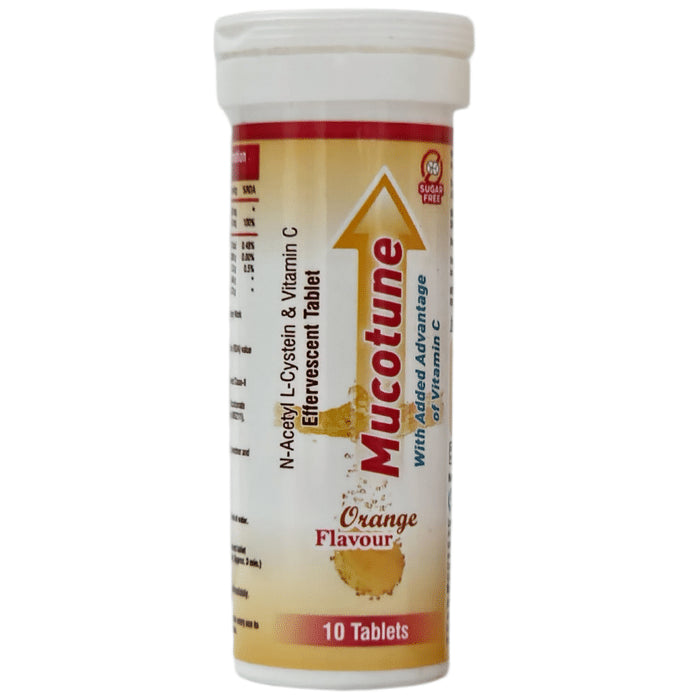 Mucotune Effervescent Tablet Orange Sugar Free - Classic Derma