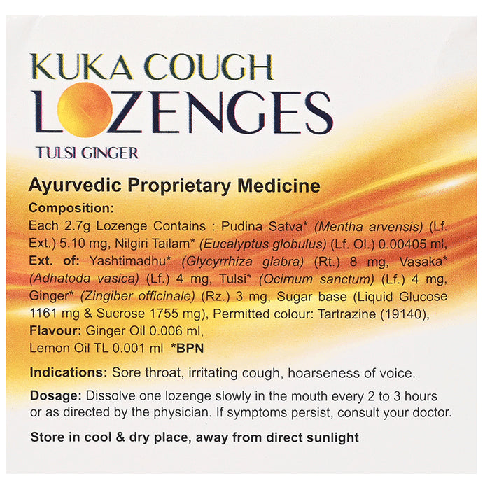 Multani Combo Pack of Kuka Cough Syrup 100ml and Tulsi Ginger Kuka Cough 36 Lozenges