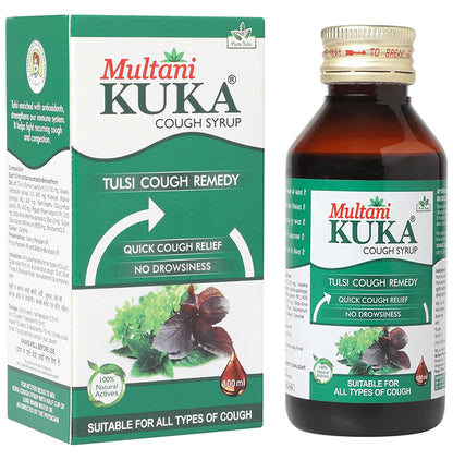 Multani Combo Pack of Kuka Cough Syrup 100ml and Tulsi Ginger Kuka Cough 36 Lozenges