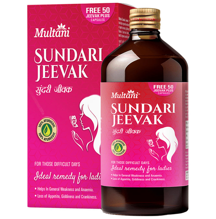 Multani Sundari Jeevak Syrup with 50 Jeevak Plus Capsule - Classic Derma