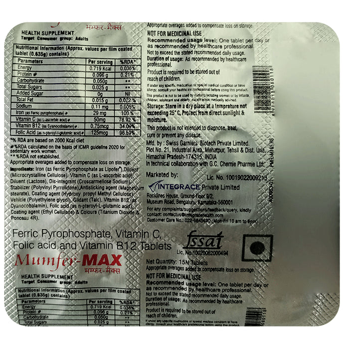 Mumfer-Max Tablet - Classic Derma