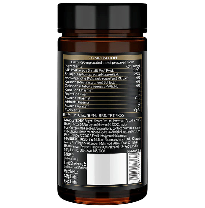 Muscle Blaze Koshaveda Shilajit Pro Gold Tablet