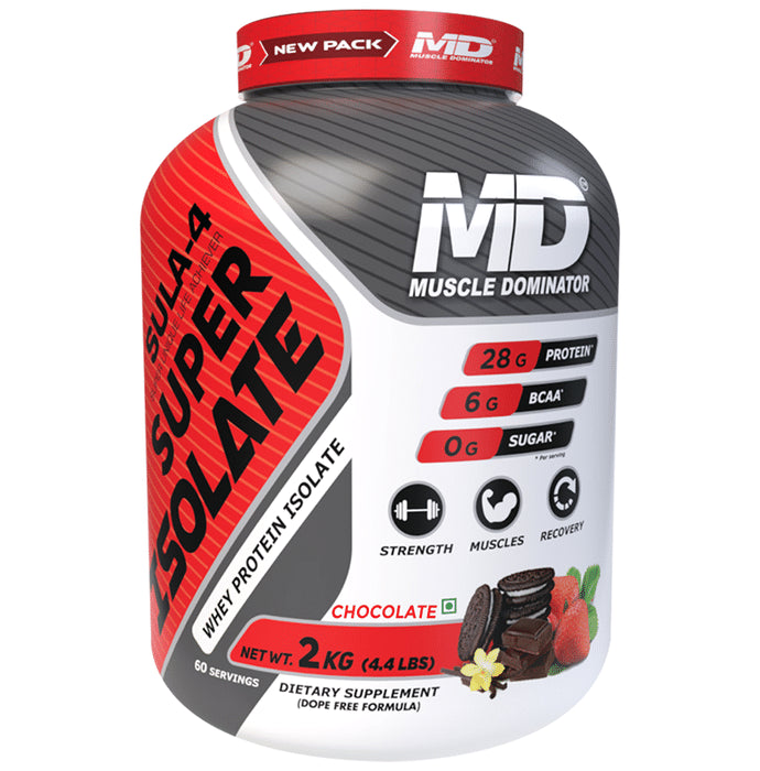 Muscle Dominator Sula 4 Super Isolate Protein Powder Chocolate - Classic Derma