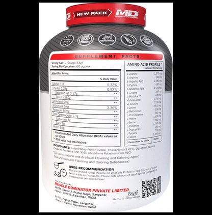 Muscle Dominator Sula 4 Super Isolate Protein Powder Chocolate