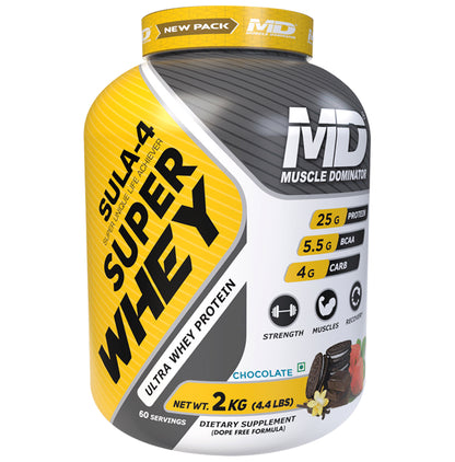 Muscle Dominator Sula 4 Super Whey Ultra Whey Protein Chocolate Powder - Classic Derma