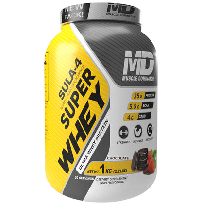 Muscle Dominator Sula 4 Super Whey Ultra Whey Protein Powder Chocolate - Classic Derma
