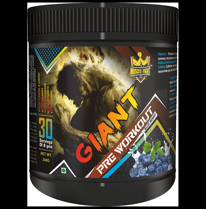 Muscle Fight Giant Pre Workout Blueberry - Classic Derma