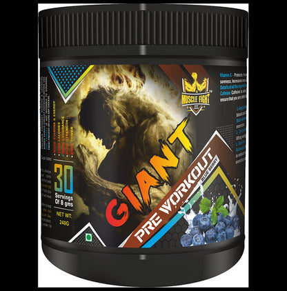 Muscle Fight Giant Pre Workout Blueberry - Classic Derma