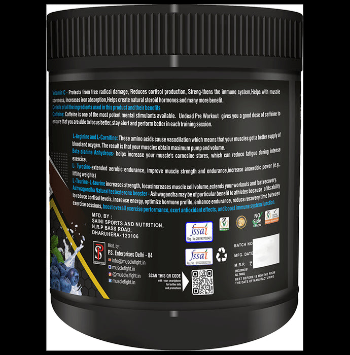 Muscle Fight Giant Pre Workout Blueberry