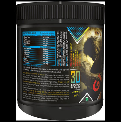 Muscle Fight Giant Pre Workout Blueberry