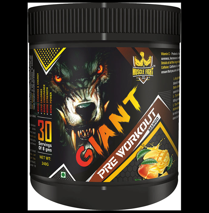 Muscle Fight Giant Pre Workout Mango - Classic Derma