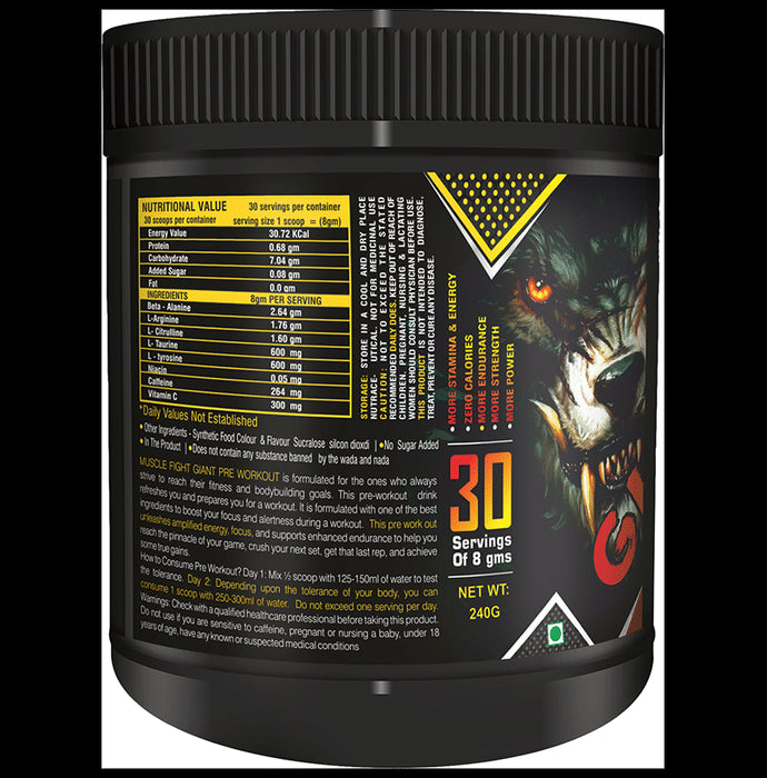 Muscle Fight Giant Pre Workout Mango