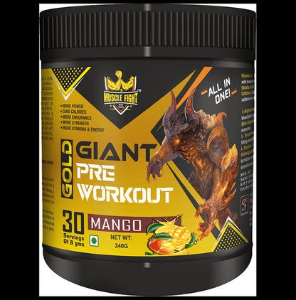 Muscle Fight Gold Giant Pre Workout Mango - Classic Derma