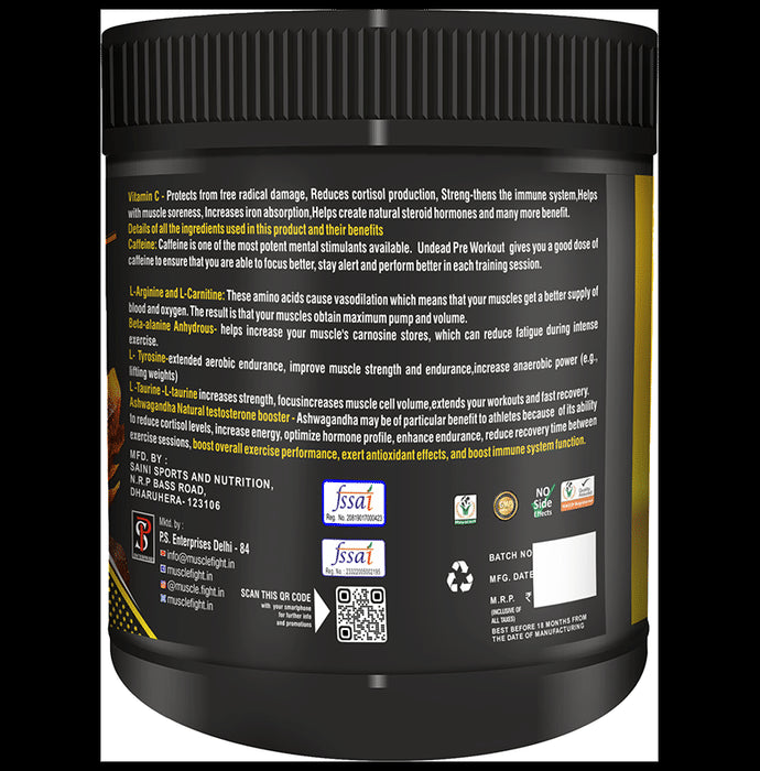 Muscle Fight Gold Giant Pre Workout Mango