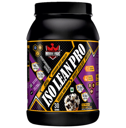 Muscle Fight ISO Lean Pro Whey Protein Powder Cookies and Cream - Classic Derma