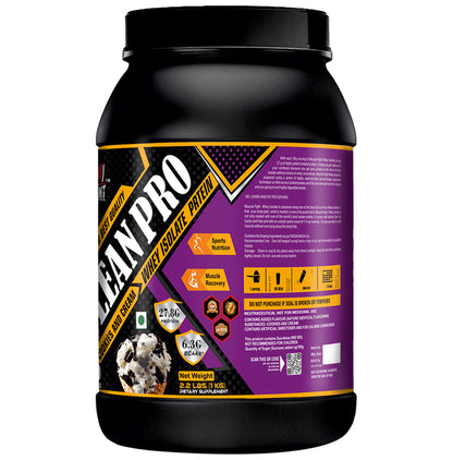 Muscle Fight ISO Lean Pro Whey Protein Powder Cookies and Cream