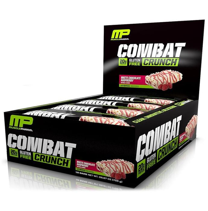 Muscle Pharm Combat Crunch Bars (63g Each) White Chocolate Raspberry