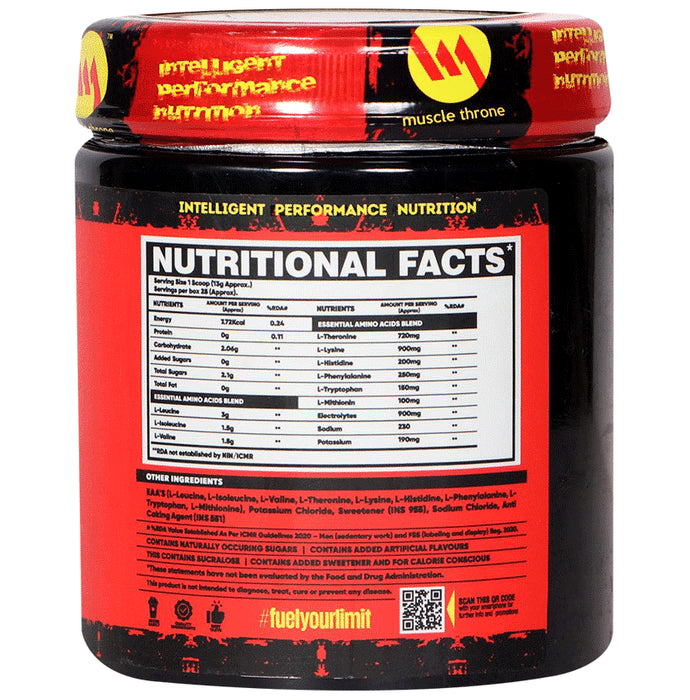 Muscle Throne L-Leucine Pre Workout EAA Powder Black Current