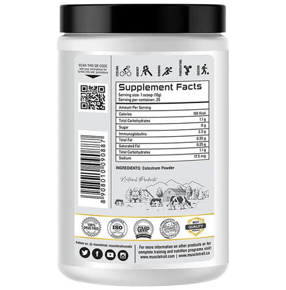 Muscle Trail Raw-Series 100% Colostrum Powder Unflavored