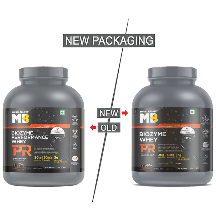 MuscleBlaze Biozyme Performance Whey Protein PR Powder Chocolate Fudge