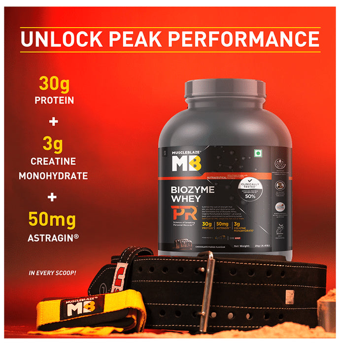 MuscleBlaze Biozyme Performance Whey Protein PR Powder Chocolate Fudge