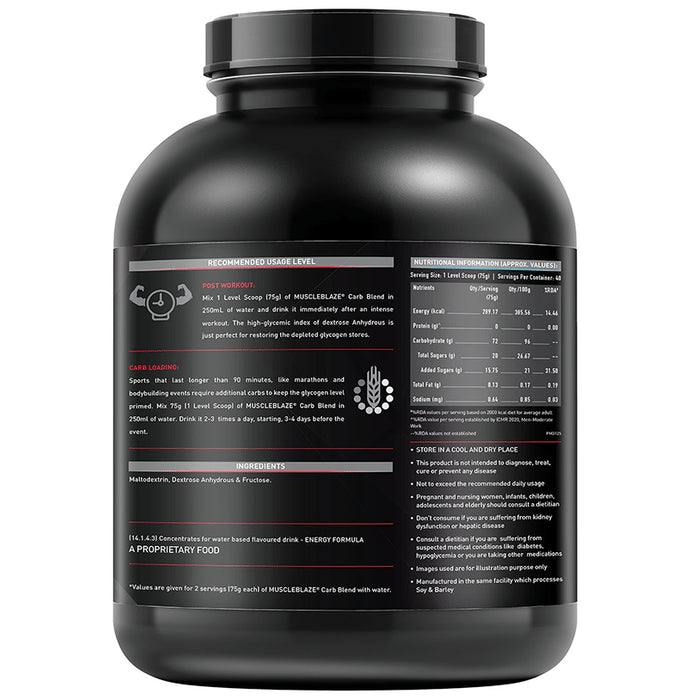 MuscleBlaze Carb Blend Unflavoured